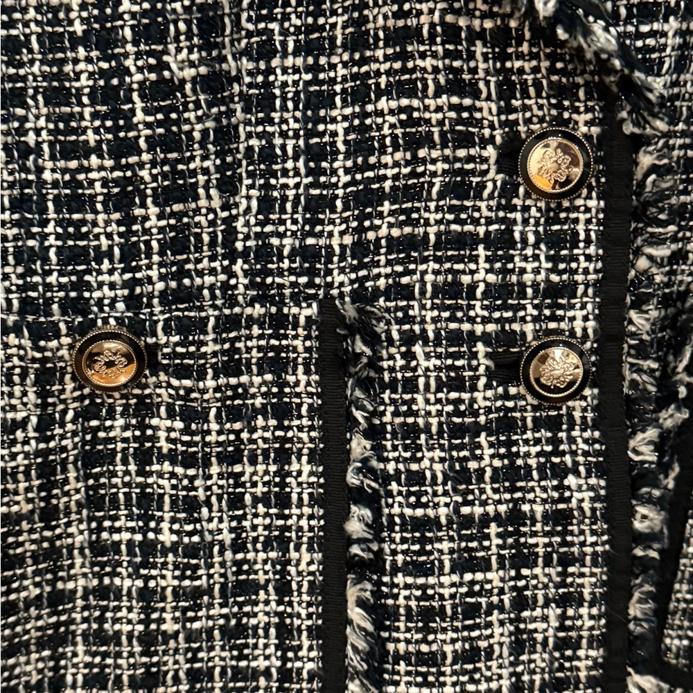 WHBM Black and White Tweed Jacket - Picture 5 of 5
